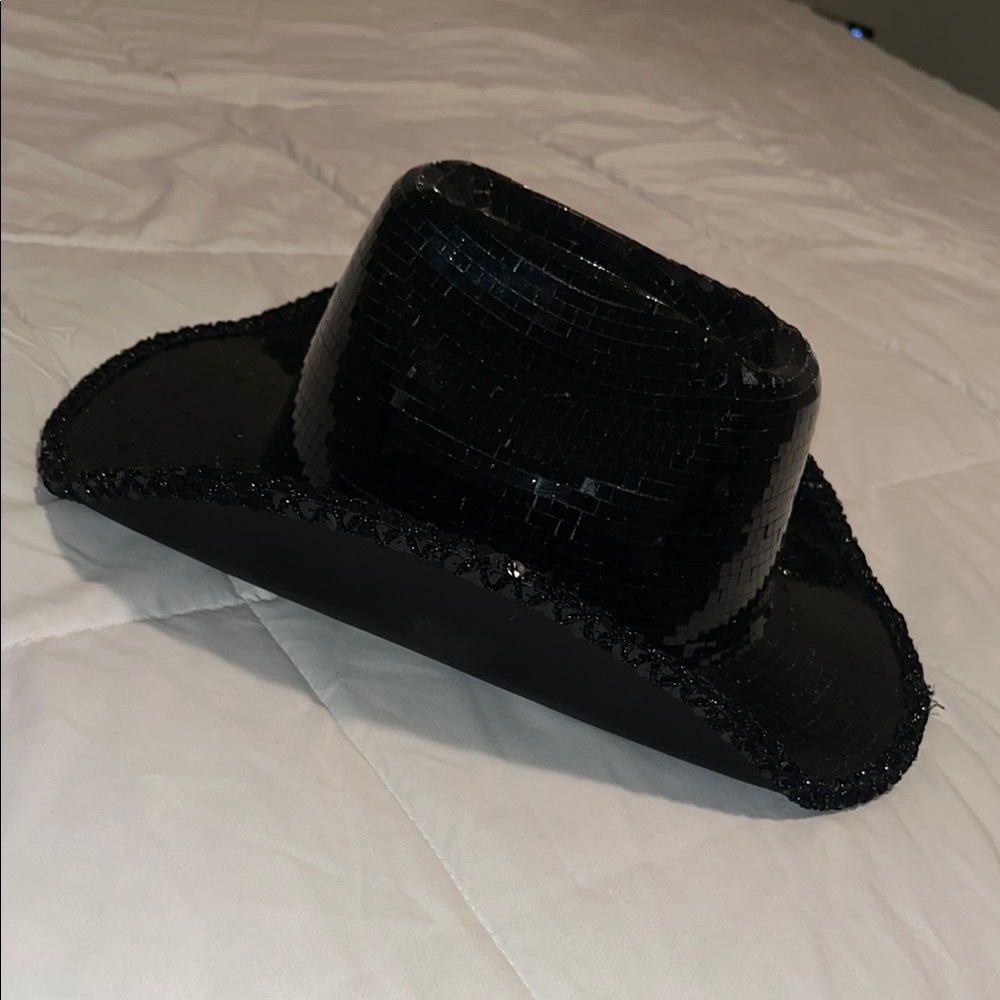 Black Disc Ball Cowboy Hat